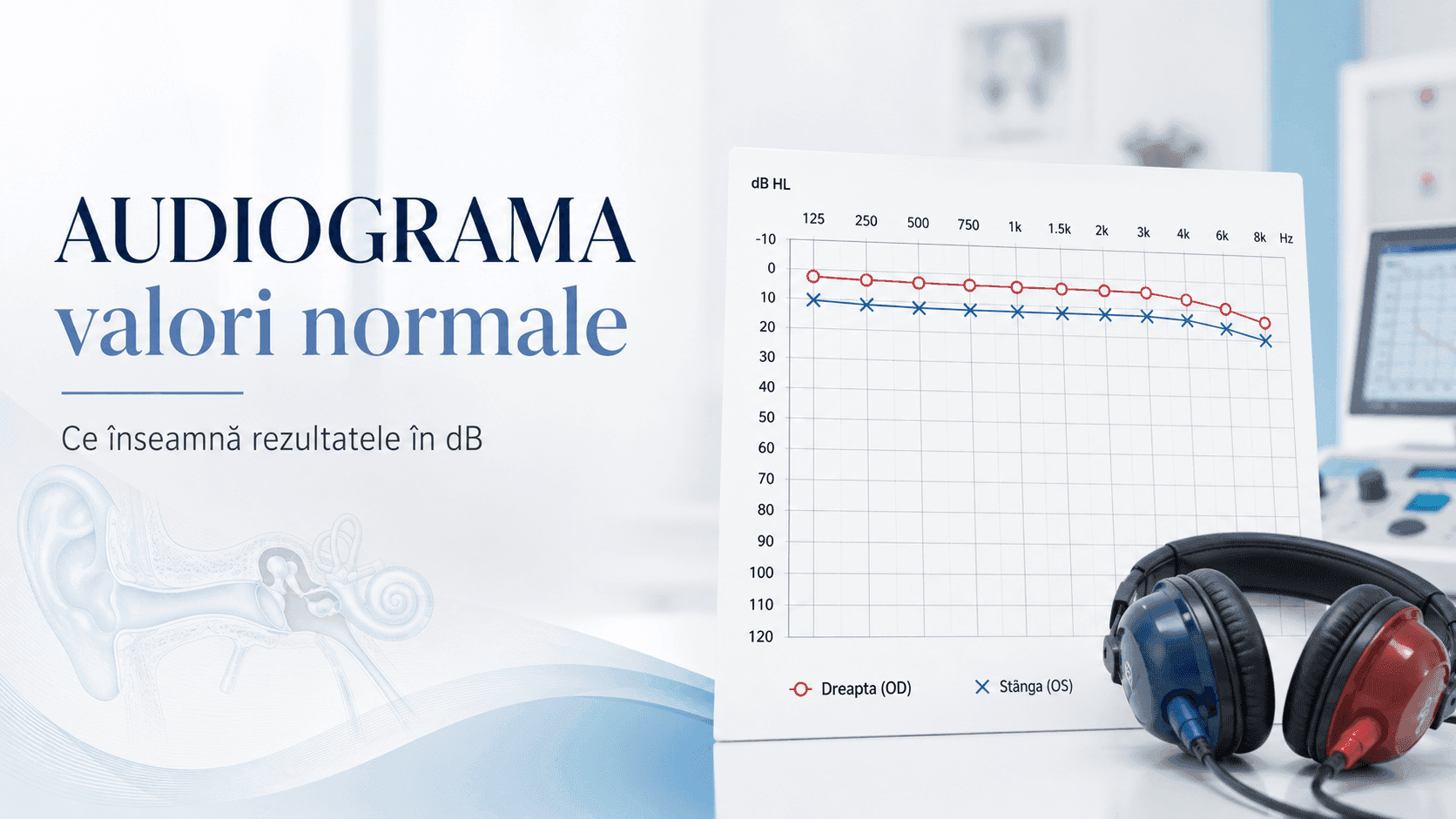 Audiogramă valori normale: ce înseamnă valorile în dB