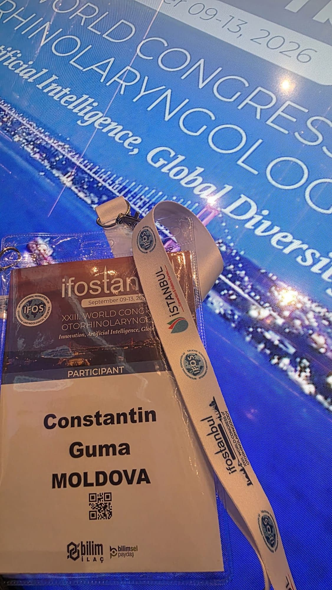 Ecusonul oficial de participant IFOS 2026 – Dr. Constantin Guma