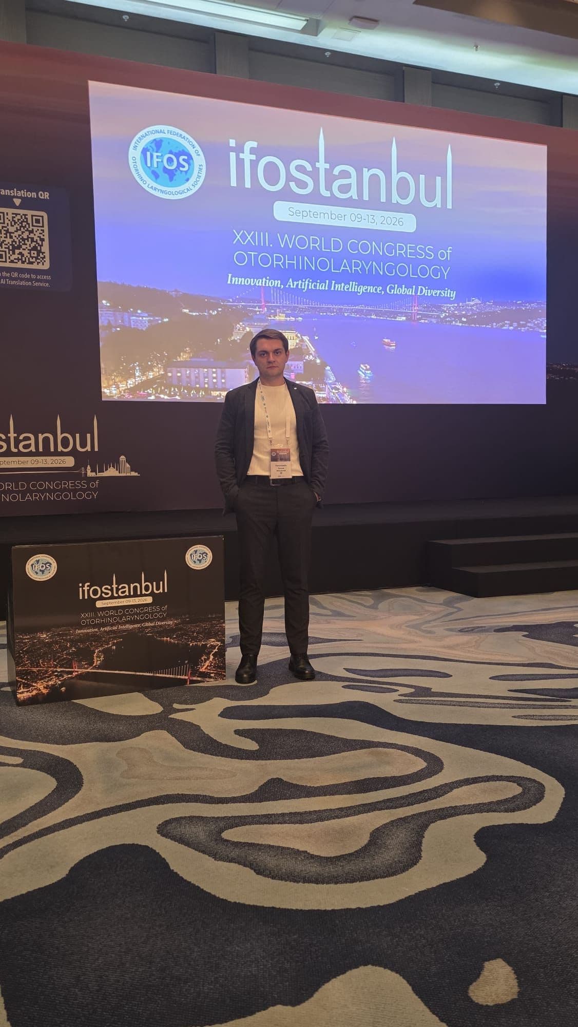 Dr. Constantin Guma în spațiul expozițional și de conferințe IFOS 2026