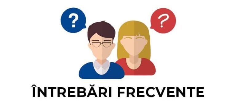 Ilustrație cu un bărbat și o femeie, fiecare având un semn de întrebare deasupra capului