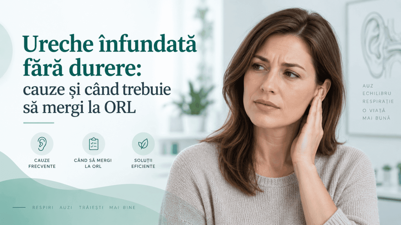 Ureche înfundată fără durere: cauze și când trebuie să mergi la ORL