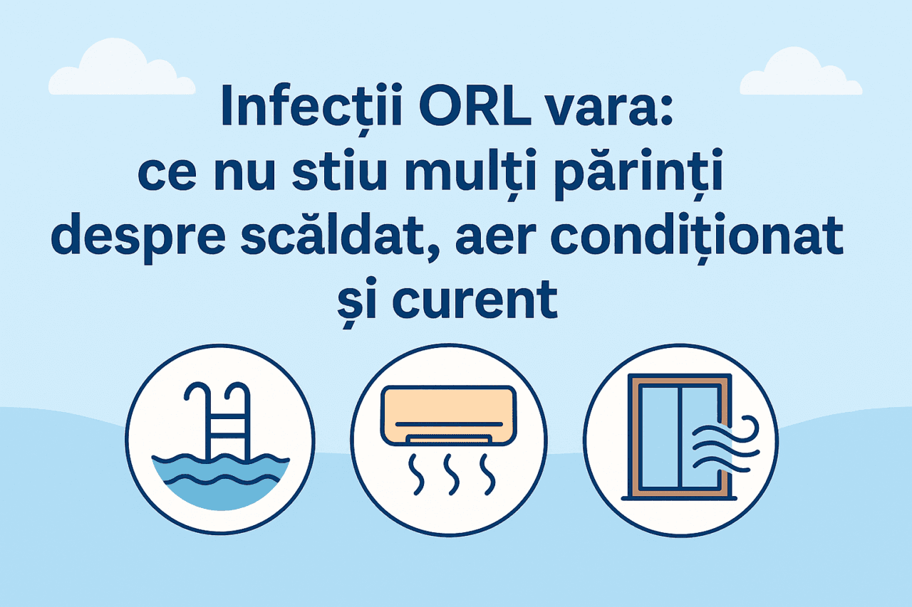 Infecții ORL vara: riscurile scăldatului, aerului condiționat și curentului la copii