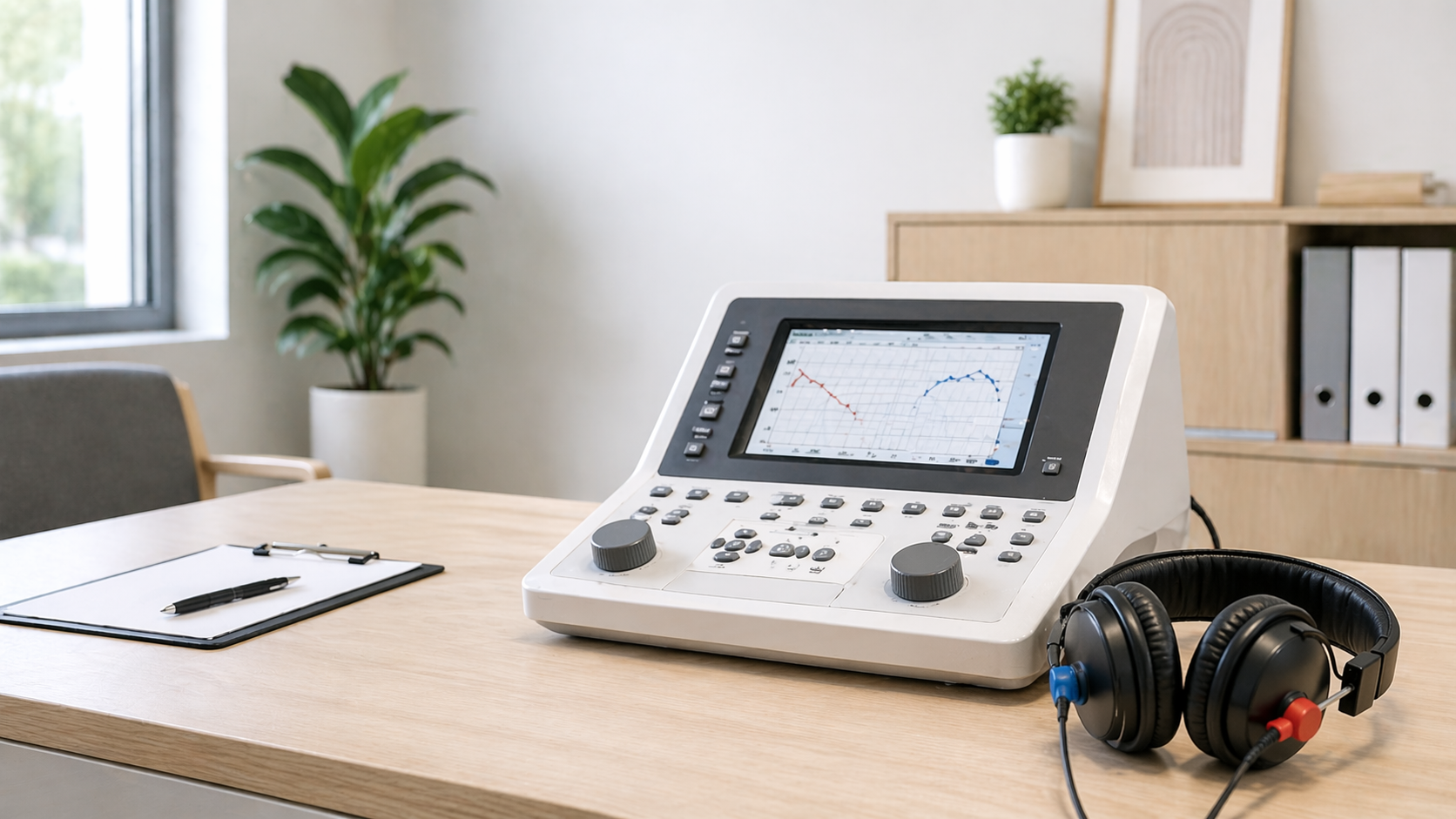 Echipament modern pentru audiogramă și verificarea auzului