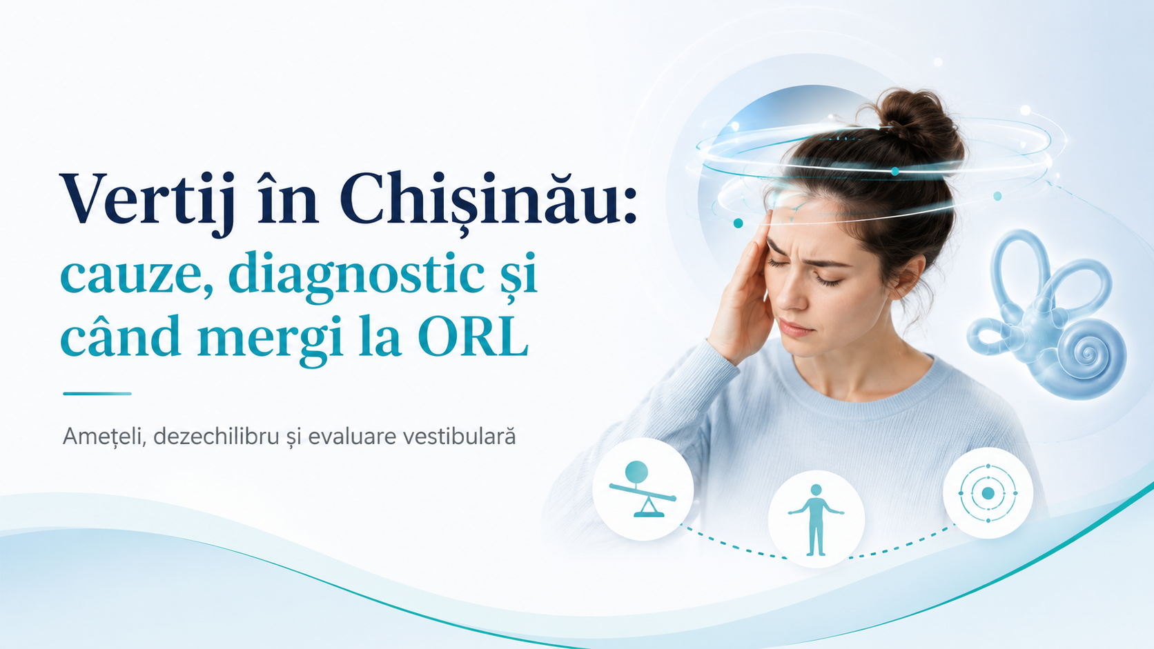 Pacient cu vertij și amețeli înainte de evaluarea vestibulară în Chișinău